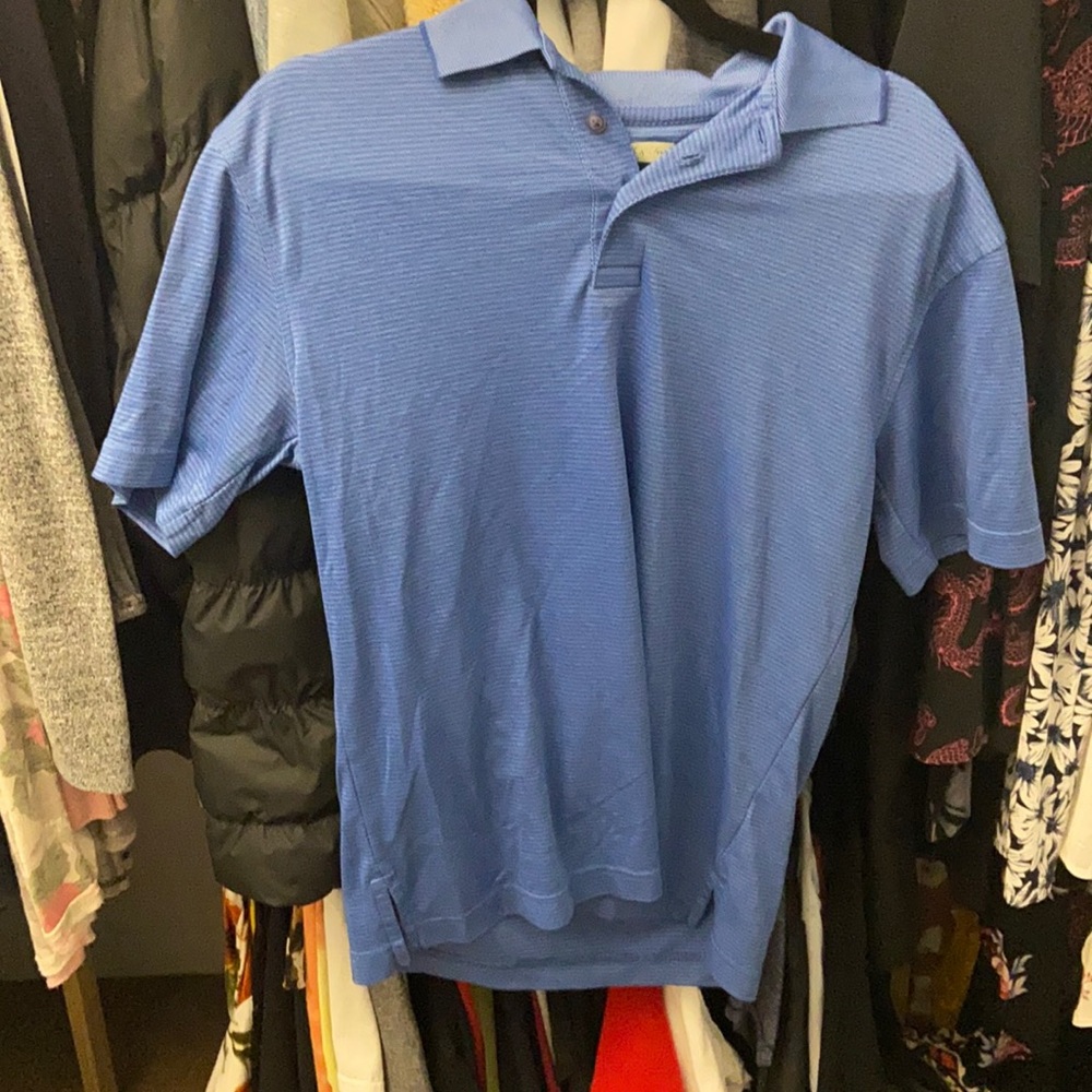 Blue polo shirt
